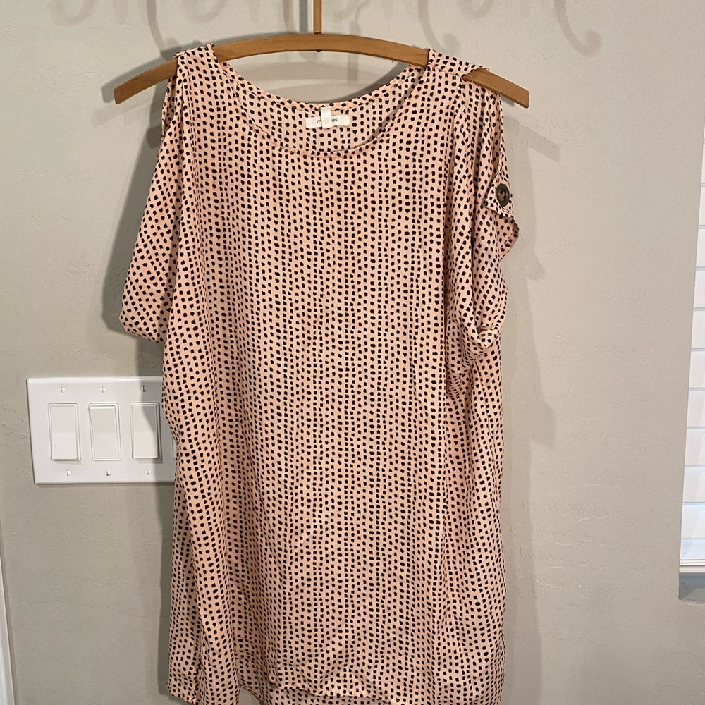 Maurices Pink & Black Blouse, Size Medium